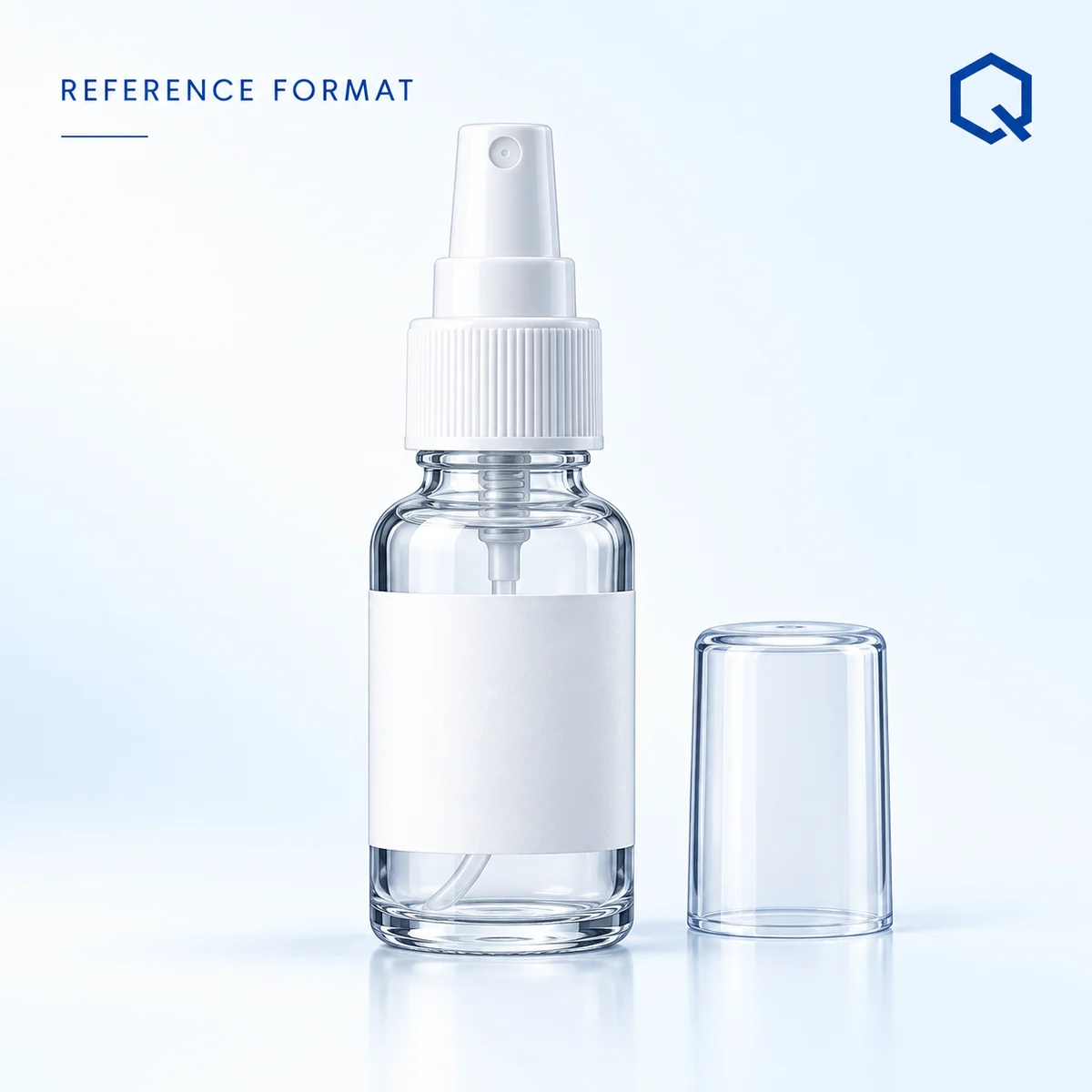 Reference illustration of a spray bottle format