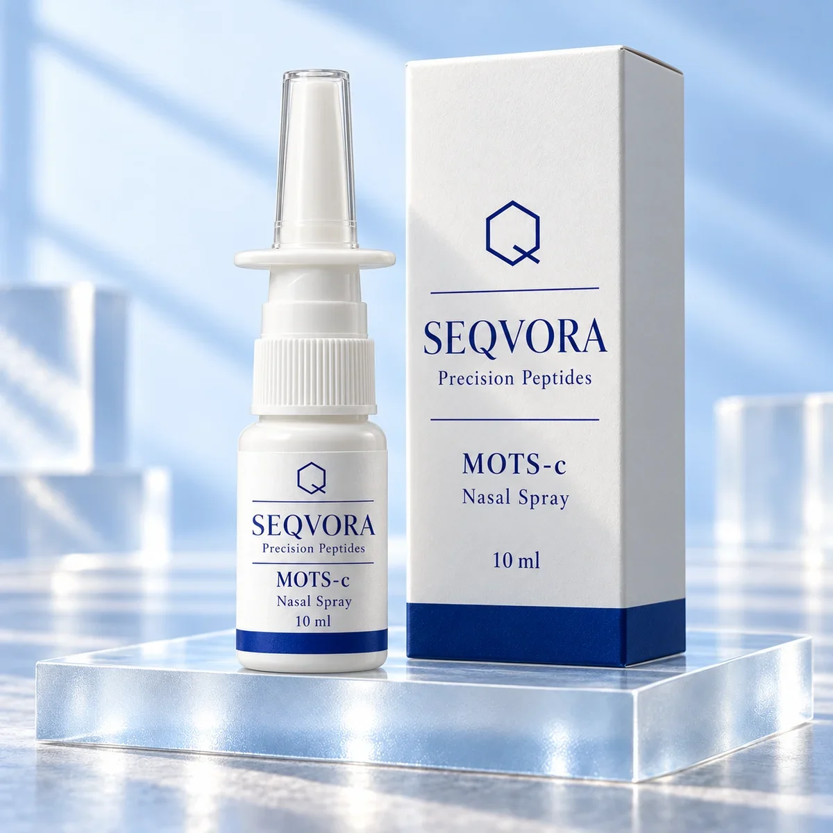 MOTS-c Nasal Spray, 10 ml — SEQVORA packaging visualization