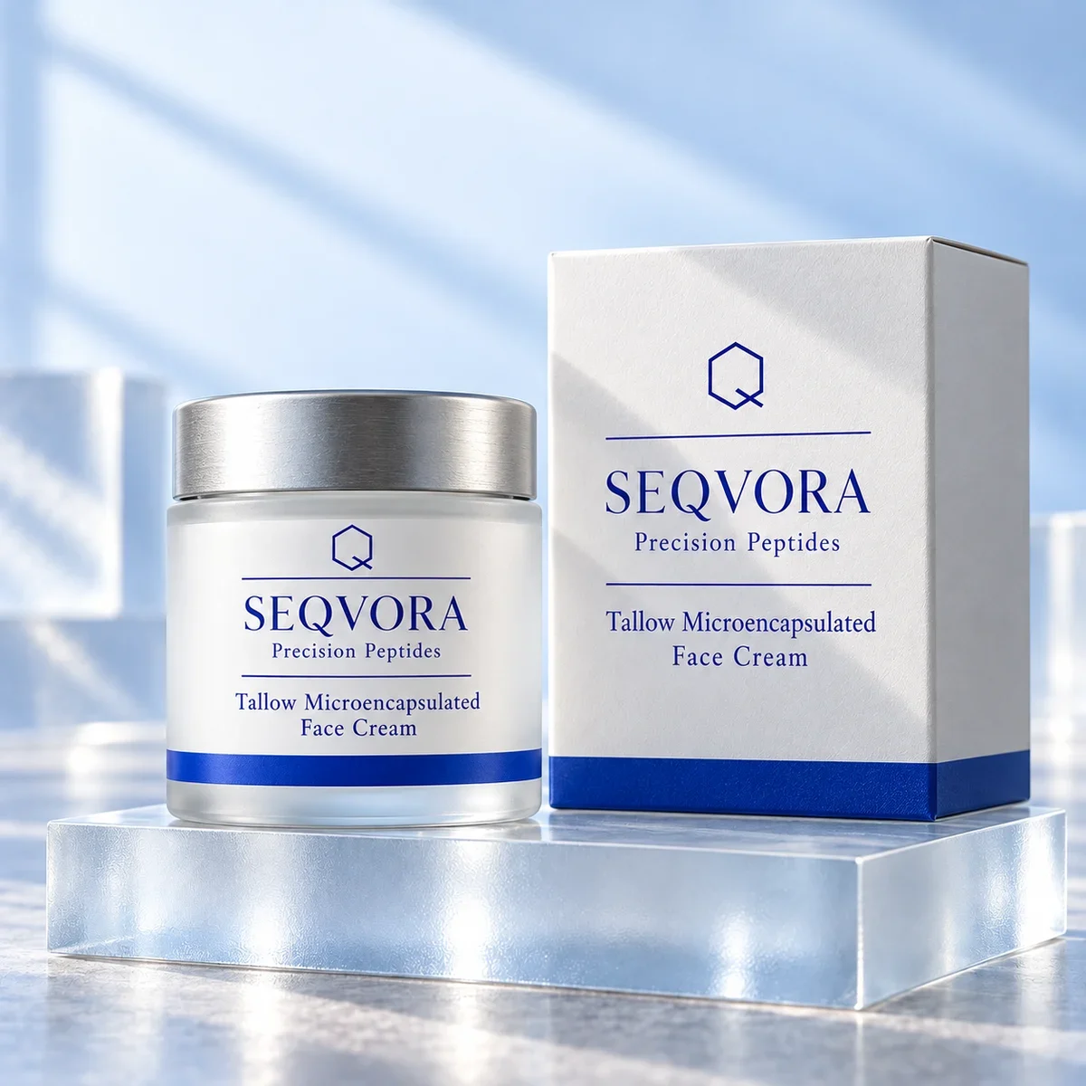 SEQVORA packaging concept: Tallow Microencapsulated Face Cream